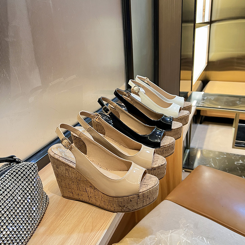 11cm-platform-wedge-peep-toe-sandals-summer-new-style-for-petite-women-high-heel-shoes 11cm Platform Wedge Peep Toe Sandals Summer New Style for Petite Women High Heel Shoes