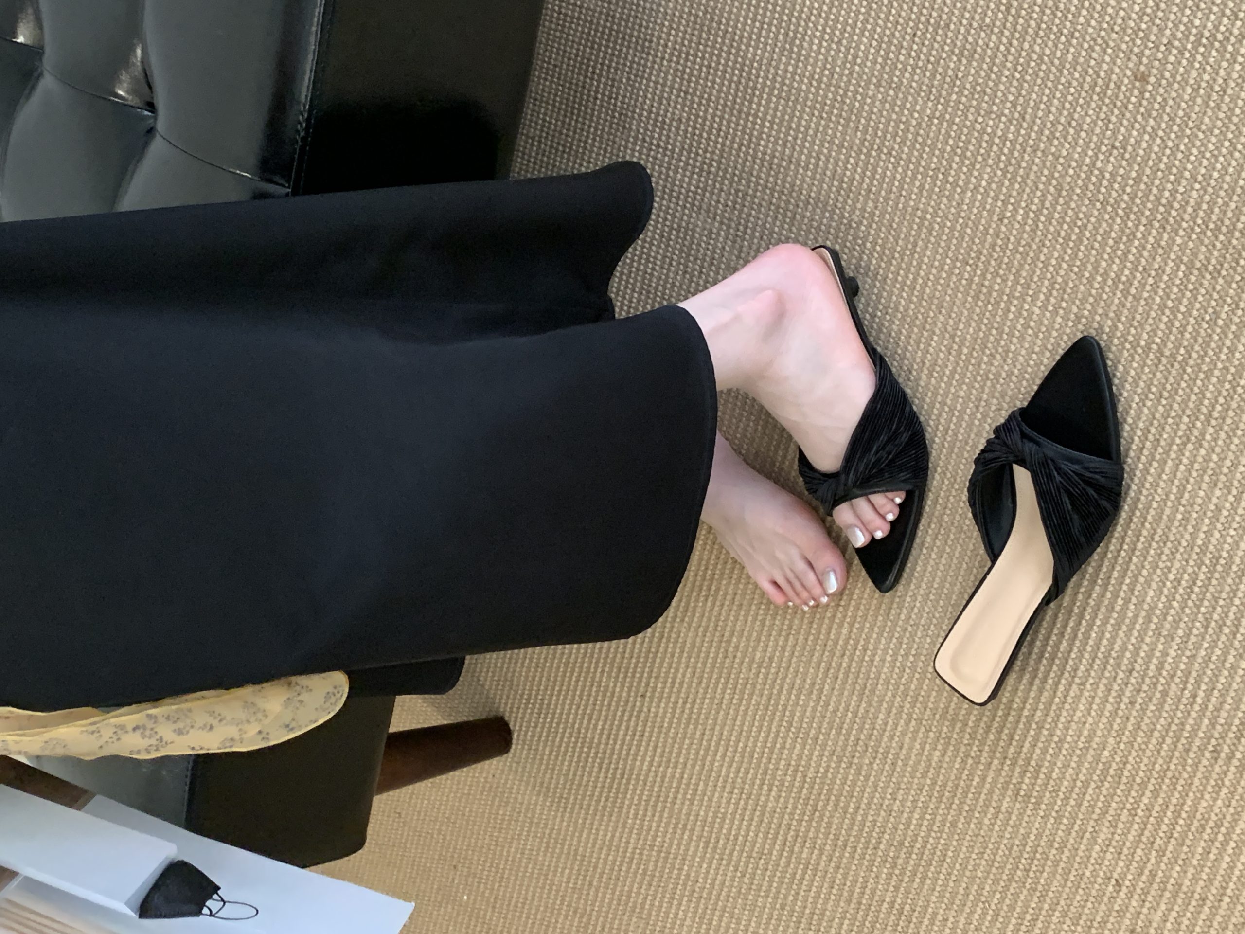 diairiz-womens-french-design-pointed-toe-open-toe-pleated-slippers-with-kitten-heel-cream-apricot-low-heel-elegant_2 DIAIRIZ Women's French Design Pointed Toe Open Toe Pleated Slippers with Kitten Heel Cream Apricot Low Heel Elegant