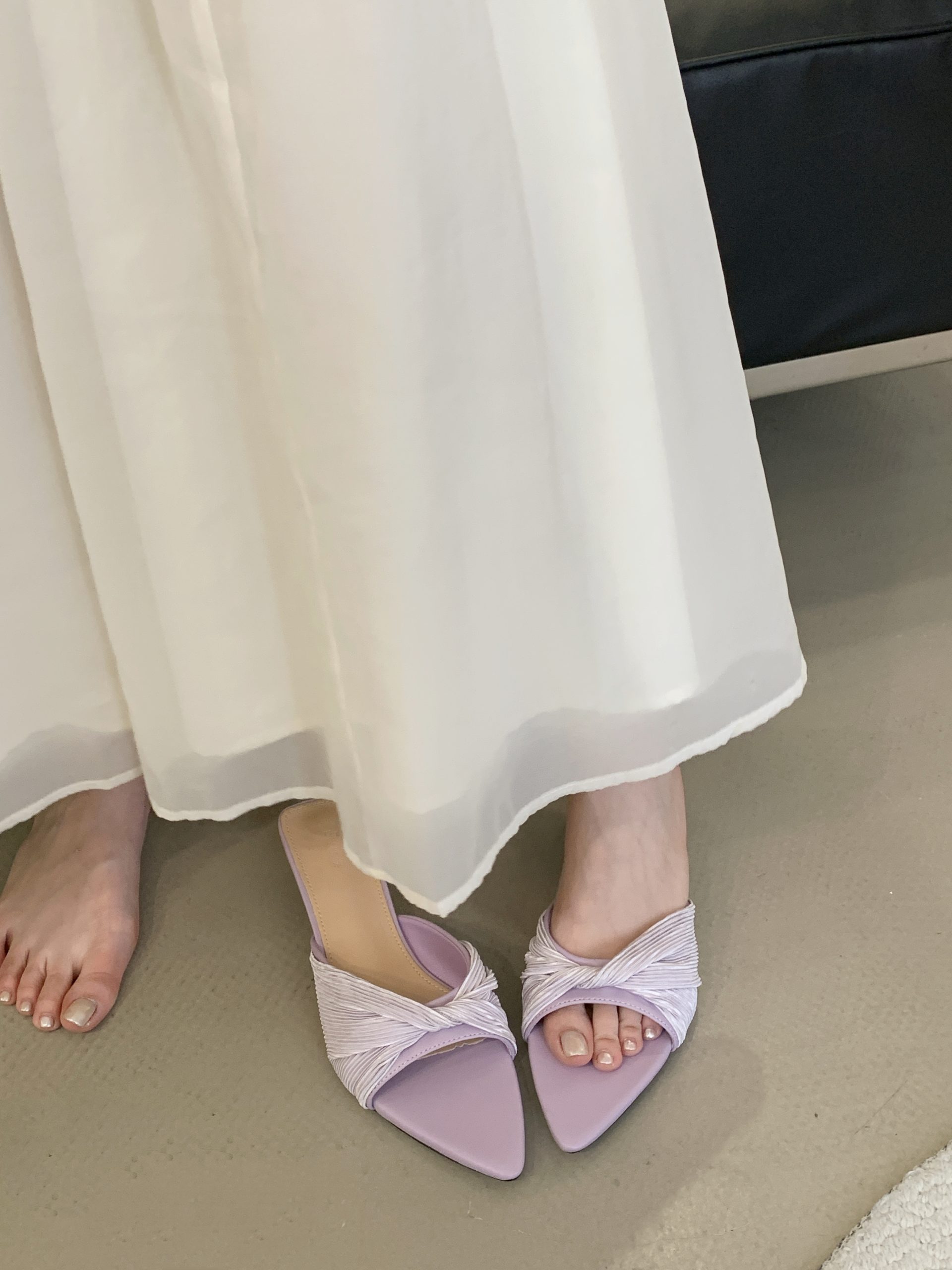 diairiz-womens-french-design-pointed-toe-open-toe-pleated-slippers-with-kitten-heel-cream-apricot-low-heel-elegant_3 DIAIRIZ Women's French Design Pointed Toe Open Toe Pleated Slippers with Kitten Heel Cream Apricot Low Heel Elegant