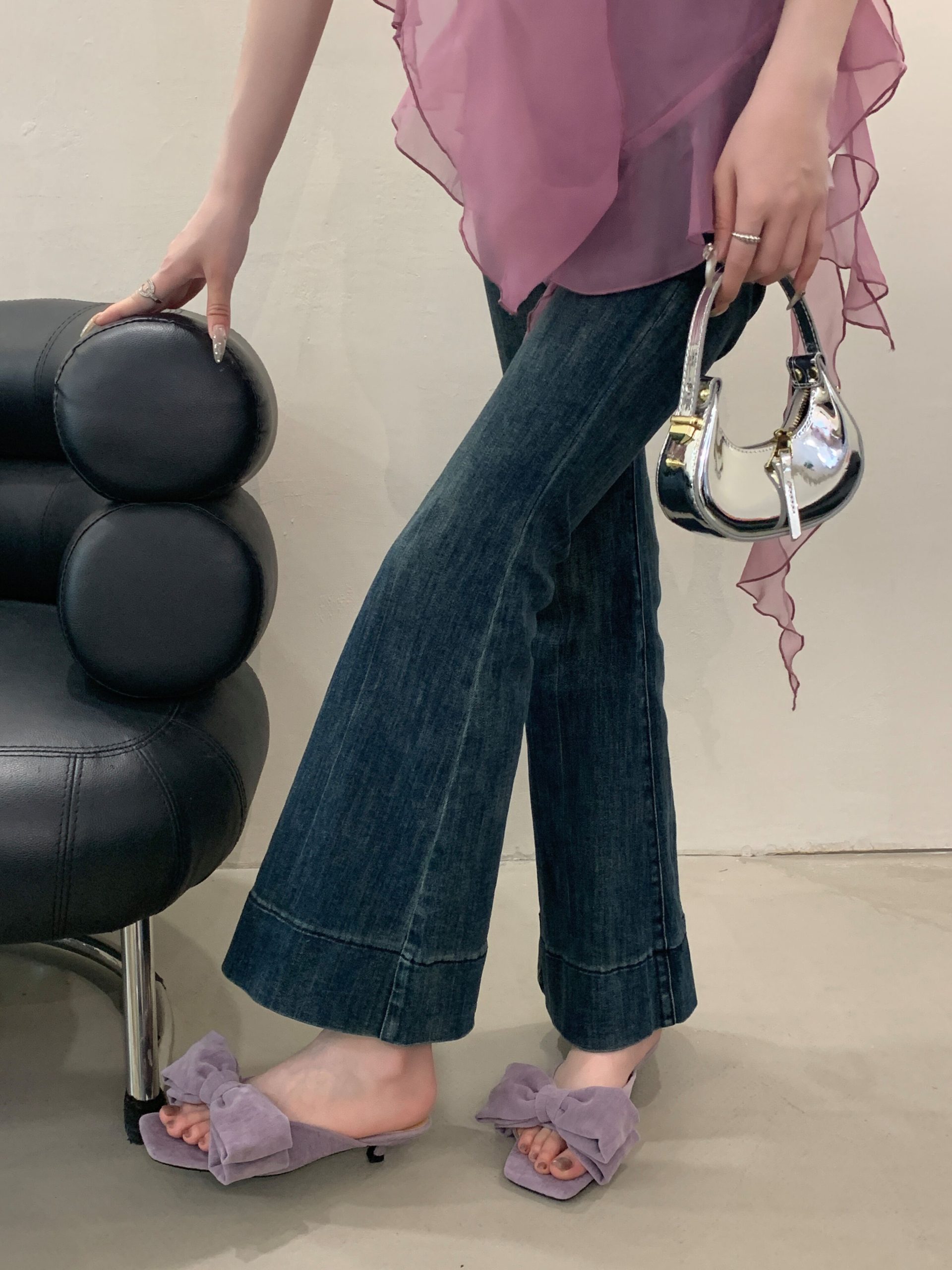 french-style-one-strap-slippers-for-women-summer-outdoor-cat-heel-square-toe-bowknot-slippers-fashion-commute-versatile_1 French Style One-Strap Slippers for Women Summer Outdoor Cat Heel Square Toe Bowknot Slippers Fashion Commute Versatile