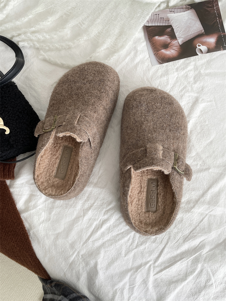 new-french-style-platform-grey-furry-slippers-womens-mules_3 New French Style Platform Grey Furry Slippers Women's Mules