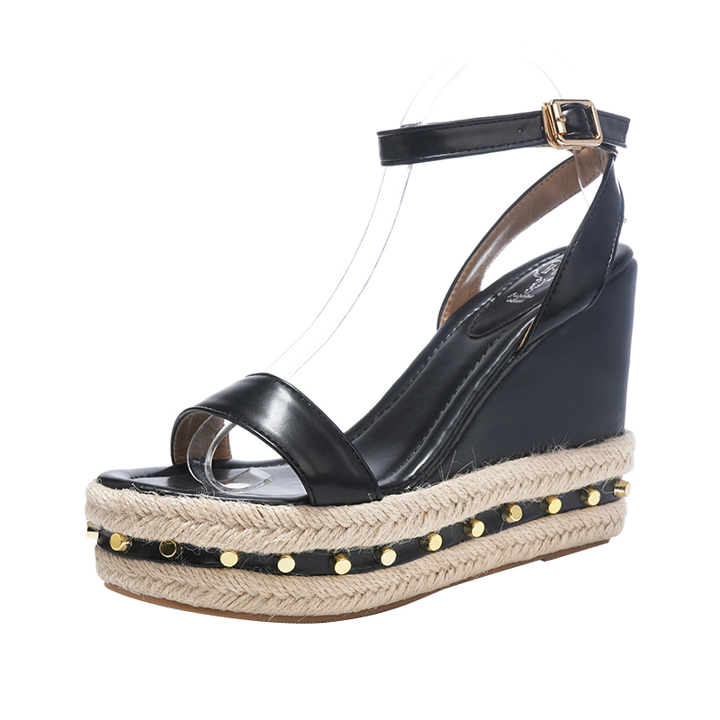 womens-rivet-wedge-platform-one-strap-sandals-summer-heightening-open-toe-high-end-woven-roman-shoes_4 Women's Rivet Wedge Platform One-Strap Sandals Summer Heightening Open Toe High-End Woven Roman Shoes