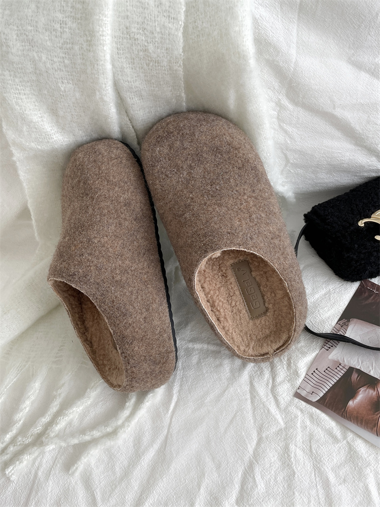 womens-winter-felt-clog-slippers-with-faux-fur-lining-casual-low-heel-house-shoes_2 Women's Winter Felt Clog Slippers with Faux Fur Lining - Casual Low Heel House Shoes